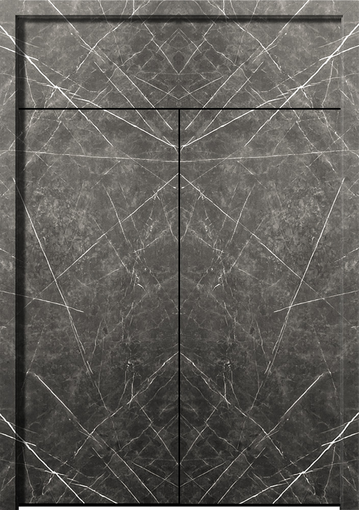 Экошпон гладкая Мрамор графит Zero p ДСФ