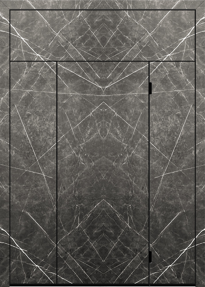 Экошпон гладкая Мрамор графит Zero p ДСФББ